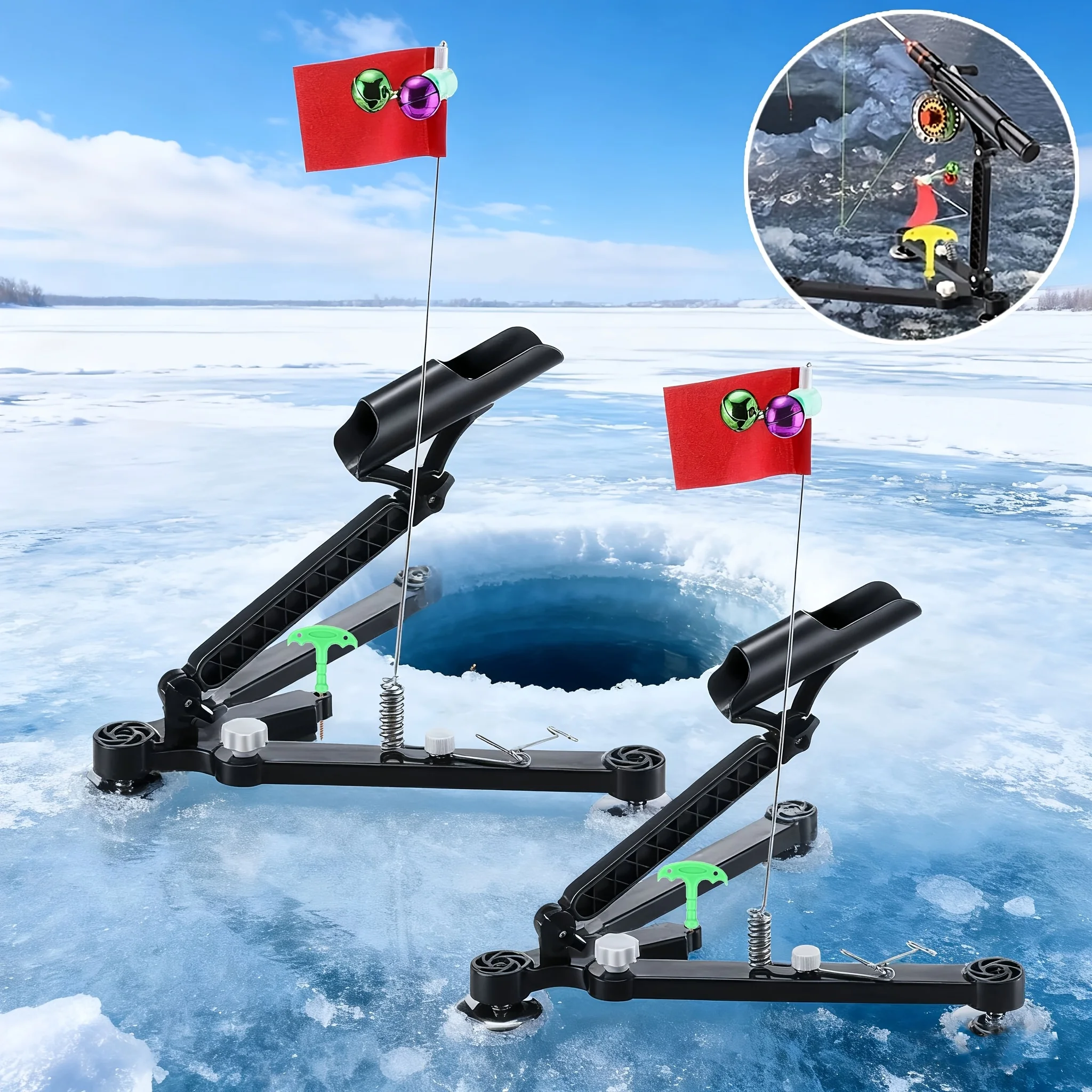 1 set Penyangga Joran Pancing  - Ice Fishing Tip Up ulasan dan harga